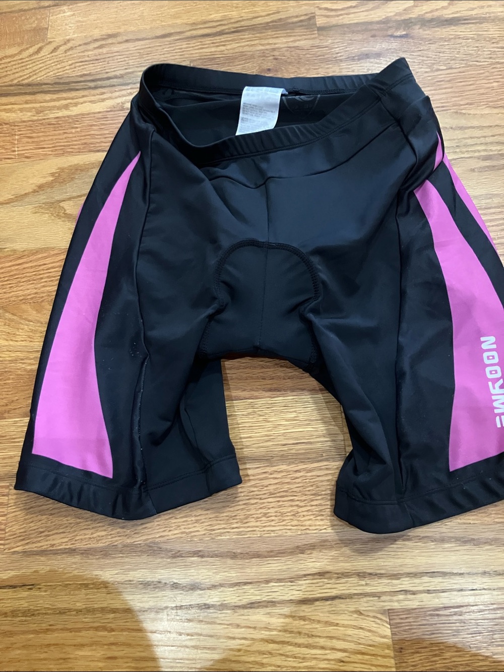 Nooyme Women's Black Bike Shorts with Pink Panels Sz XL EUC